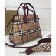 Replicas Estandarte mediano Burberry en Vintage Check Mauve Baratos Imitacion