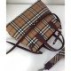 Replicas Estandarte mediano Burberry en Vintage Check Mauve Baratos Imitacion