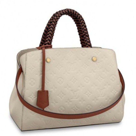 Replicas Louis Vuitton Montaigne MM Bag Trenzado Monogram Empreinte M53939 Baratos Imitacion