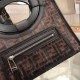 Replicas Fendi Runaway Shopper 8BH353 Café oscuro Baratos Imitacion