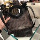 Replicas Fendi Runaway Shopper 8BH353 Café oscuro Baratos Imitacion