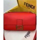 Replicas Bolso Fendi Baguette Grande de Cuero 8BR771 Rojo Baratos Imitacion