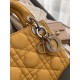 Replicas Christian Dior Acolchado Charol Micro Lady Dior Bolso Amarillo Baratos Imitacion